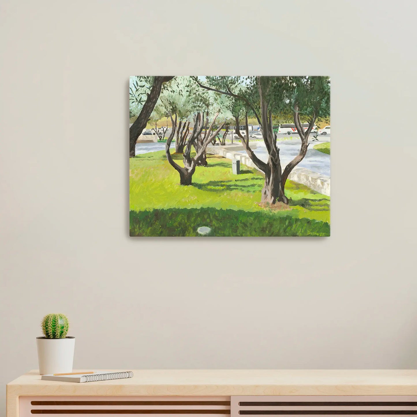 Olive Trees Near the Bridge