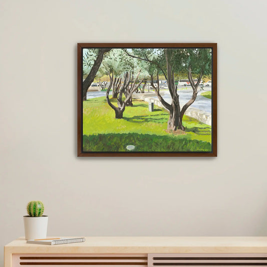 Olive Trees Near the Bridge