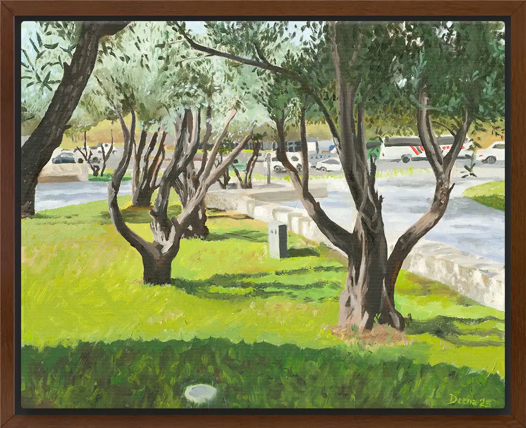 Olive Trees Near the Bridge